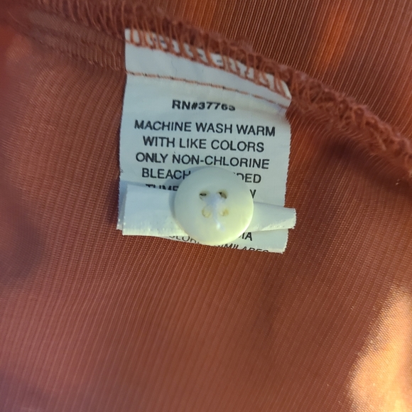 Vintage royal palm orange button up shirt - Picture 3 of 4